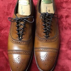Allen Edmonds Strand 1635 Cap Toe Brogue Oxford Dress Shoes Brown Men's Size 12